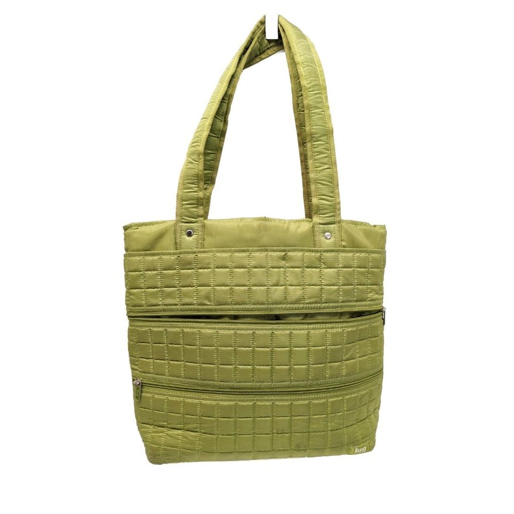 Lug Taxicab Green Tote Shoulder Bag Quilted Travel Storage Pockets Diaper Bag
